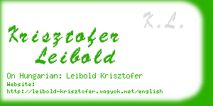 krisztofer leibold business card